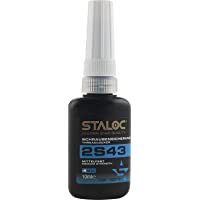 Los mejores  - Adhesivo de bloqueo 2S43 de resistencia media- para tornillos de hasta M36- azul- 10 ml- por Staloc.